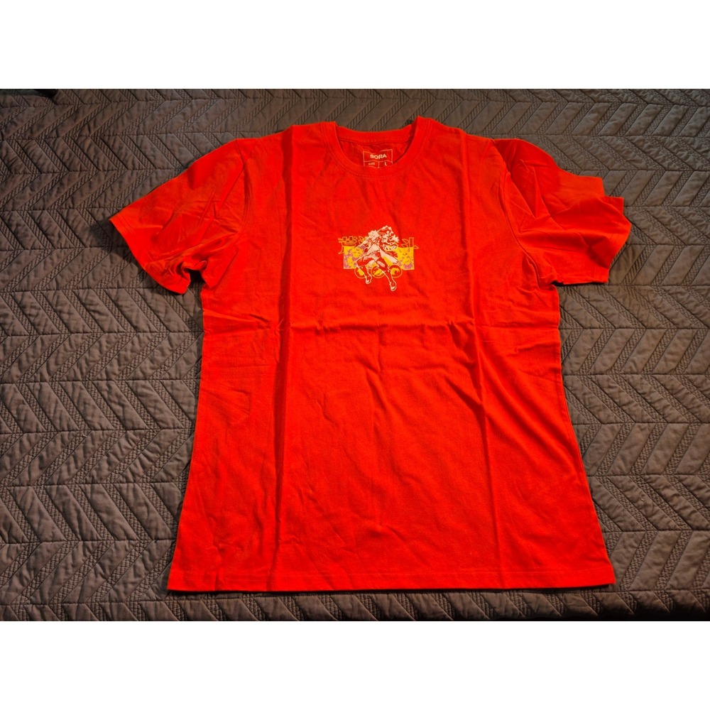 Sora Clothing Genshin Impact Arataki Itto Graphic T-Shirt Orange Mens Large